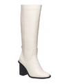 French Connection Women's Hailee Knee High Heel Riding Boots Women's Shoes In Winter White