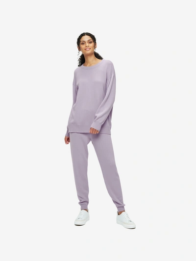 Derek Rose Women's Relaxed Sweater Daphne Cashmere Lilac