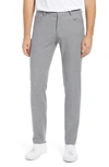 Bugatchi Solid Stretch Pants In Platinum