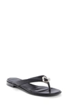 Givenchy Black G Chain Buckle Flat Sandals In Black