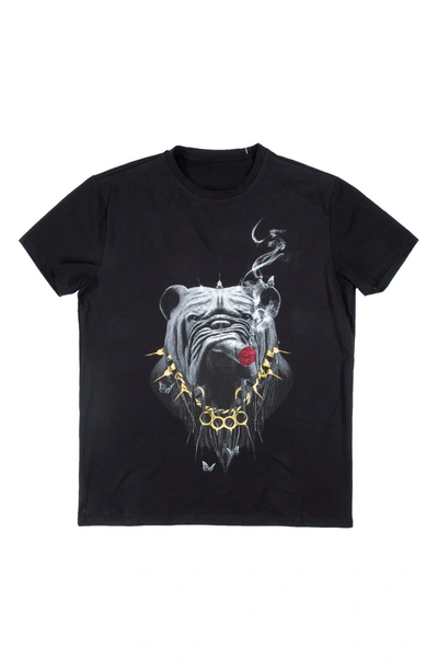 X-ray Cigar Bulldog Graphic T-shirt In Black
