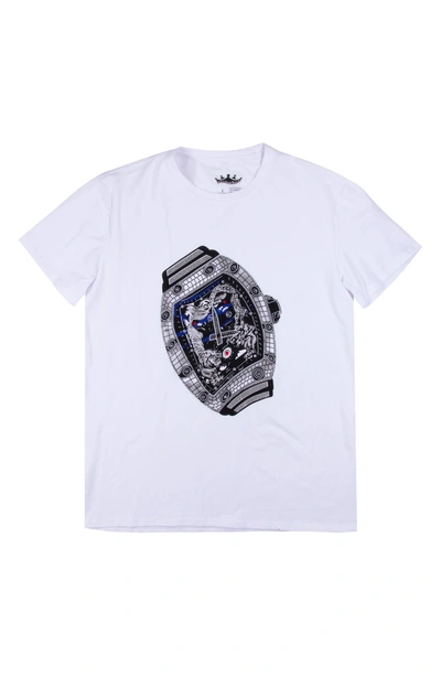 X-ray Watch Crew Neck Graphic T-shirt In White