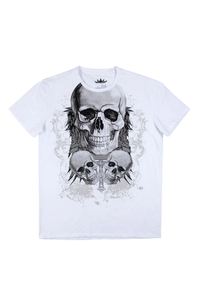 X-ray Xray Stone Skull Graphic T-shirt In White