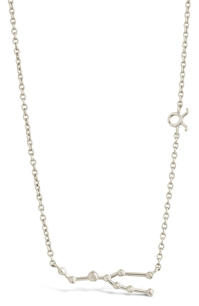 Sterling Forever 14k Gold Plated Station Constellation Pendant Necklace In Silver - Taurus