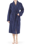 Linum Home Textiles Unisex Terry Cloth Bathrobe In Navy