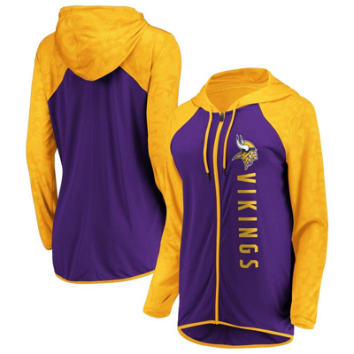 Fanatics Branded Purple Minnesota Vikings Forever Fan Logo Full-zip Hoodie In Purple,gold