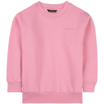 Balenciaga Babies'  Pink Branded Sweatshirt