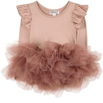 Dolly By Le Petit Tom Kids' Timeless Tutu Leotard Mauve In Pink