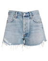 Citizens Of Humanity Annabelle High Waist Cutoff Denim Shorts In Desert Wind