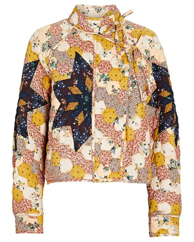 Ulla Johnson Elettra Patchwork Printed Quilted Cotton Jacket In Multi