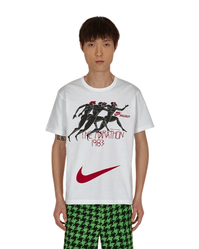 Comme Des Garcons Black Nike Graphic T-shirt In White