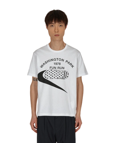 Comme Des Garcons Black Nike Graphic T-shirt In White