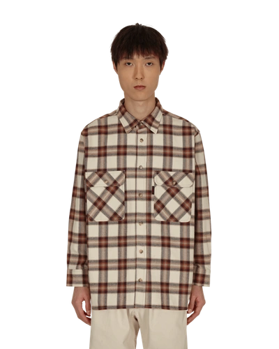 Gramicci Flannel Shirt In Beige