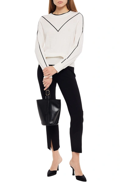 Adam Lippes Embroidered Merino Wool Jumper In White