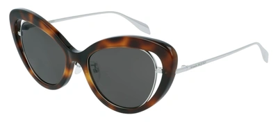 Alexander Mcqueen Am0223s 002 Cat Eye Sunglasses In Grey