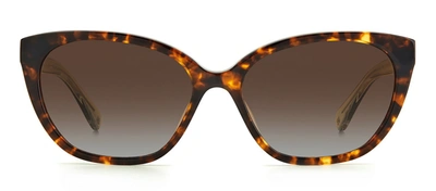 Kate Spade Philippa/g/s La 0086 Cat Eye Polarized Sunglasses In Brown