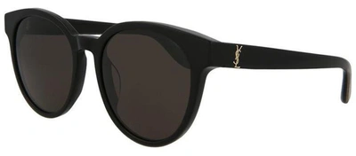 Saint Laurent Slm25k 005 Round Sunglasses In Black