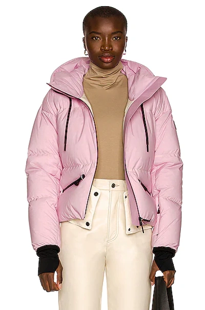 Moncler Allesaz Stretch-trimmed Quilted Shell Down Jacket In Pink