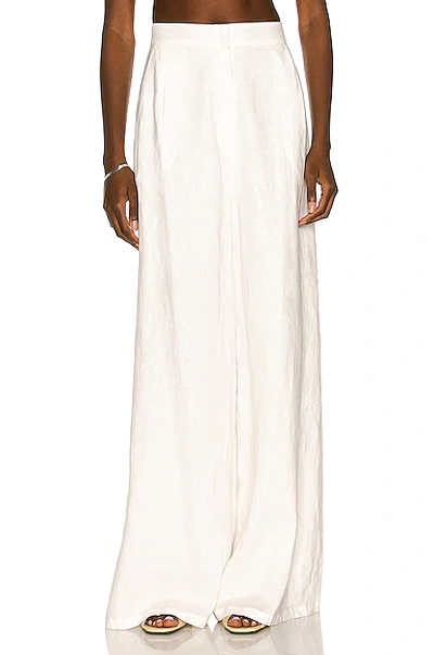 Adriana Degreas Solid Wide Leg Pants In Off White