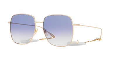 Gucci Gg1031s Square-frame Metal Sunglasses In Purple