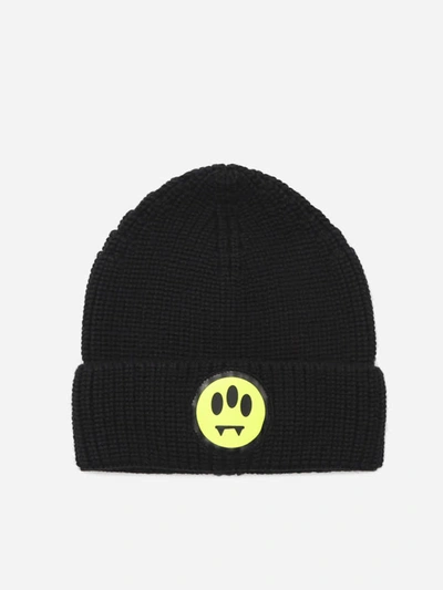 Barrow Ribbed Wool Blend Cap In Black