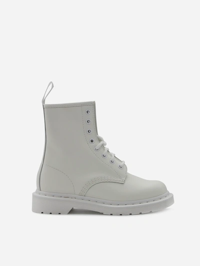 Dr. Martens' 1460 Mono Leather Boots In White