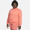 Nike Sportswear Icon Clash Women's 1/2-zip Houndstooth Top In Magic Ember,white