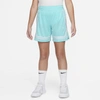 Nike Dri-fit Fly Crossover Big Kids' Training Shorts (extended Size) In Copa,white