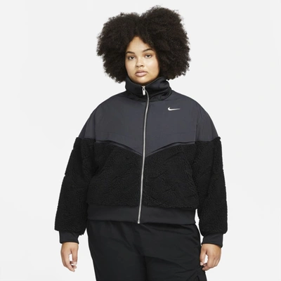 Nike Women's  Sportswear Icon Clash Fleece Jacket (plus Size) In Black