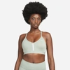 Nike Dri-fit Indy Women's Light-support Padded V-neck Sports Bra In Green