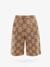 Gucci Beige & Brown Jumbo Gg Shorts In Beige