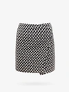 Off-white Abstract-printed Wrap Mini Skirt In White