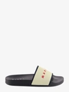 Marni Beige And Black Slippers In Yellow