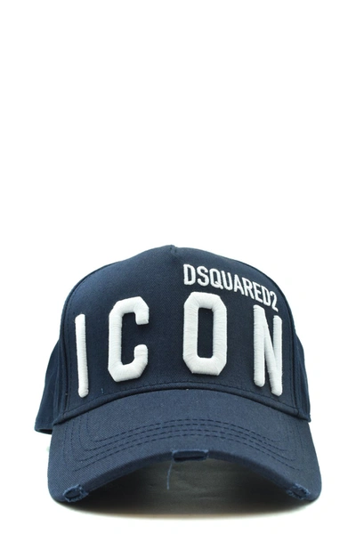 Dsquared2 Unisex Snapback Cap Icon Cotton In Blue