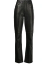 PROENZA SCHOULER WHITE LABEL STRAIGHT-LEG LEATHER TROUSERS