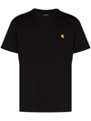 Carhartt Embroidered Logo Cotton T-shirt In Black