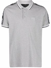 Philipp Plein Embroidered-logo Polo Shirt In Grau