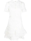 Jonathan Simkhai Lace-panelled Crepe Dress In White