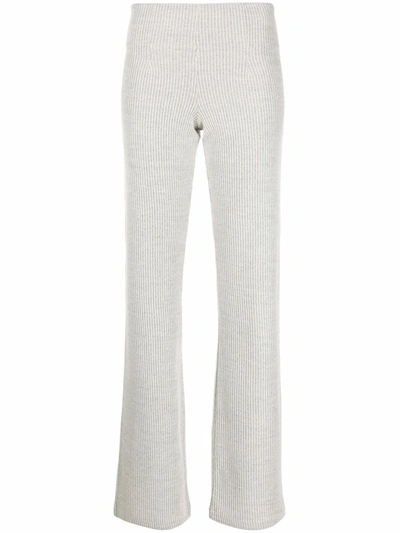 Our Legacy Draft Ribbed Flared Trousers In Grau