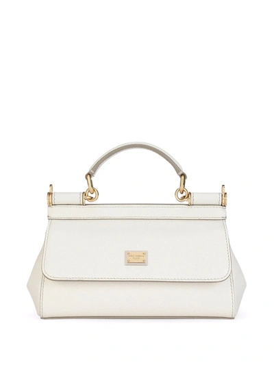 Dolce & Gabbana Small Sicily Top-handle Bag In White