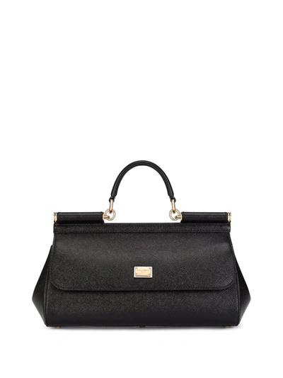 DOLCE & GABBANA MEDIUM SICILY LEATHER TOP-HANDLE BAG