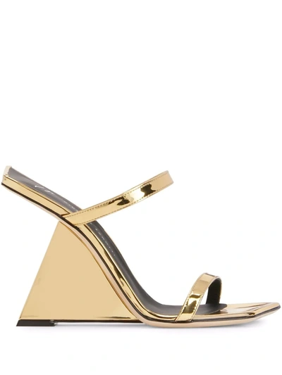 Giuseppe Zanotti Lilii Borea Wedge Sandals In Gold