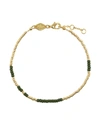Anni Lu 18kt Gold-plated Asym Beaded Bracelet In Gold