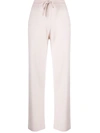 Chinti & Parker Drawstring-waist Cashmere Wide-leg Trousers In Bone