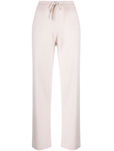 Chinti & Parker Drawstring-waist Cashmere Wide-leg Trousers In Bone