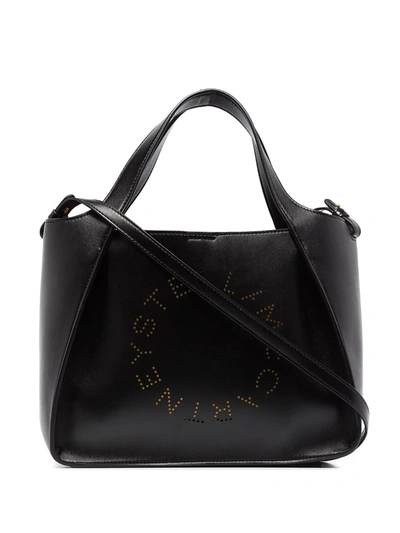 Stella Mccartney Stella Logo Faux-leather Tote Bag In Schwarz