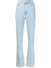 Wandler Daisy High-rise Flared Jeans In Blau