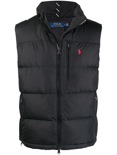 Polo Ralph Lauren Pony Logo Gilet In Polo Black