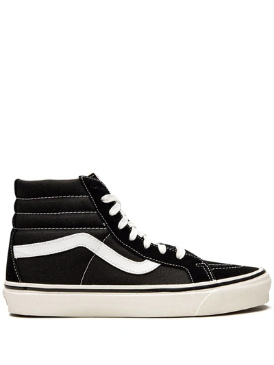 Vans Black Canvas And Suede Sk8-hi 38 Dx Sneakers