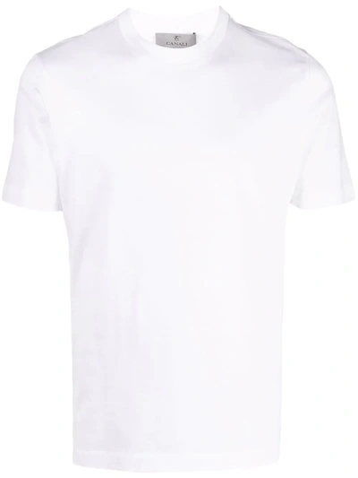 Canali Cotton T-shirt In Weiss